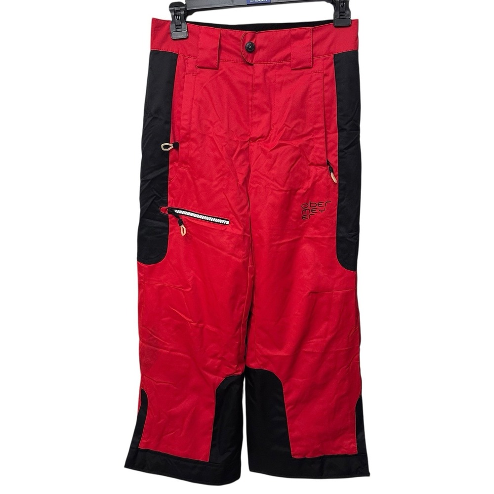 Obermeyer Teens Snow Pants Red Cargo Ski Snowboard Outdoor Size 6 Juniors